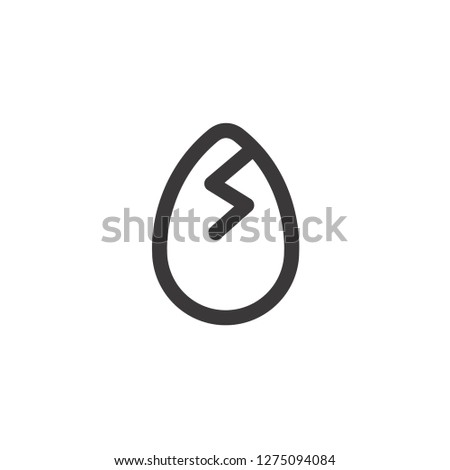 Raw Egg Icon , Breakfast Symbol
