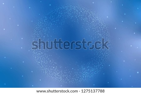 Light BLUE vector texture with milky way stars. Glitter abstract illustration with colorful cosmic stars. Pattern for astronomy websites.