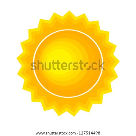 Sun icon or symbol. Vector illustration