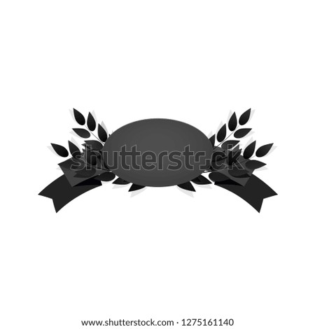Black floral sticker design