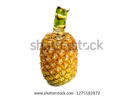 Fresh pineapple fruit isolated on white background. - Image 