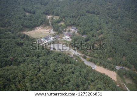 aerial photography,an aerial temple,