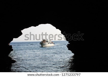 sea from the cave corse France