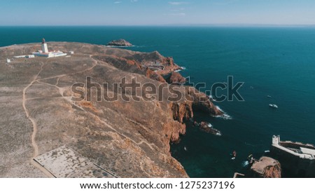 Atlantic ocean landscape on Berlenga island 