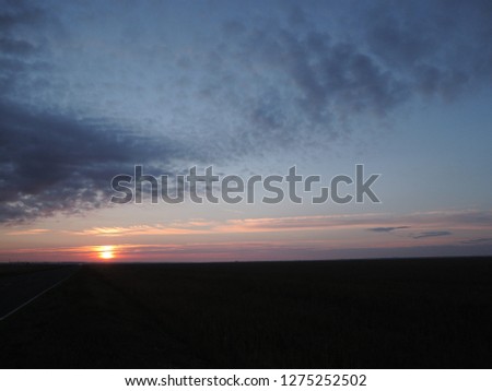 Sunset in the Krasnodar Territory