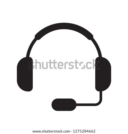Headset icon vector isolated