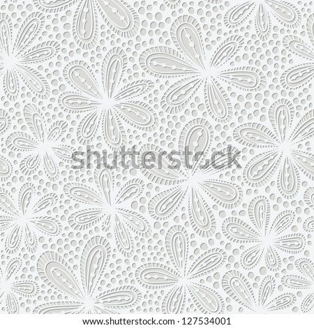 Elegant seamless floral pattern. Lace background with flowers. Vector illustration