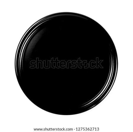 jar lid isolated on white background, top view