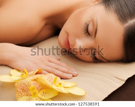 picture of beautiful woman in spa salon