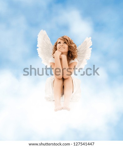 picture of happy teenage angel girl