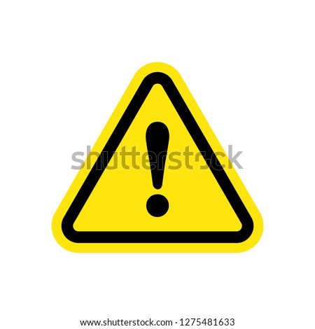 Caution Warning Sign Sticker. Editable vector stroke 64x64 Pixel Royalty-Free Stock Photo #1275481633