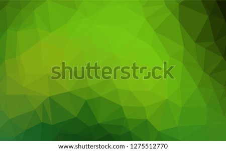Light Green vector low poly cover. Shining colored illustration in a Brand new style. The template can be used as a background for cell phones.