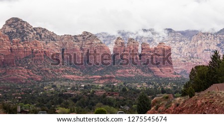 Landscapes with the Red Rocks in Sedona, Arizona