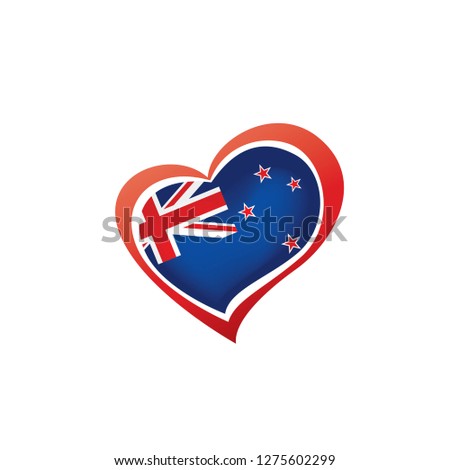 New Zealand flag, vector illustration on a white background