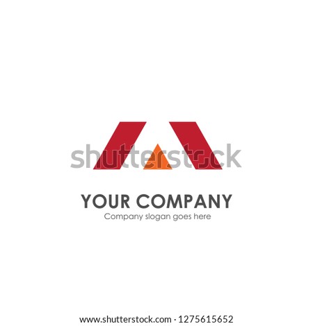 Initial M and A logo design inspiration with triangle concept