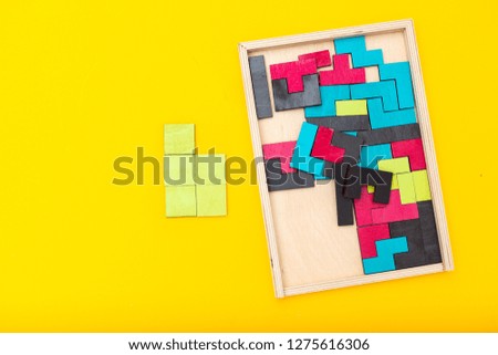 Wooden puzzle logic game