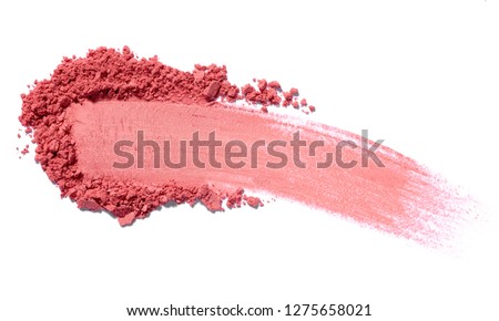 close up of face powder on white background Royalty-Free Stock Photo #1275658021