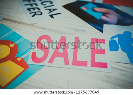 Background on the theme of seasonal sales