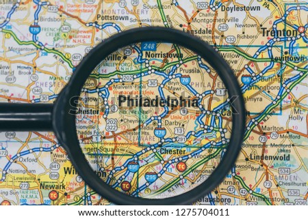 Philadelphia on map