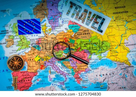 Euro-trip. Map background