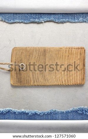 tag price and metal background texture