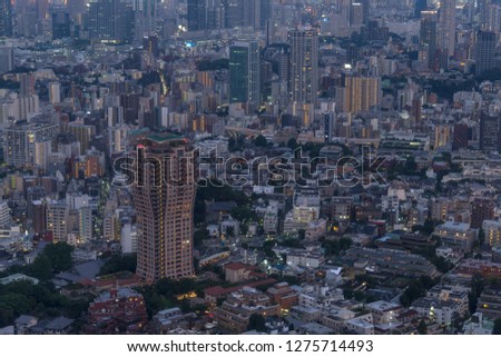 Vast landscape of Tokyo's city