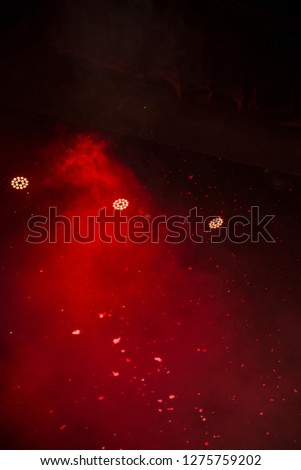 Theater smoke in lighting.