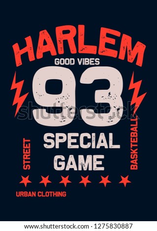 harlem special game,t-shirt design