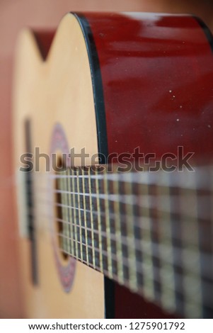 Wires on an old guitar
