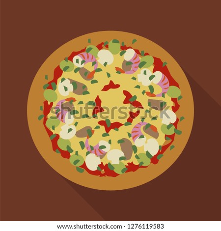 pizza. vector illustration