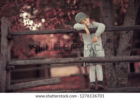 girl on the fence in the park