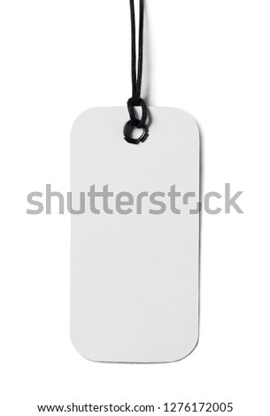 White price tag isolated