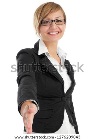 Woman showing hand
