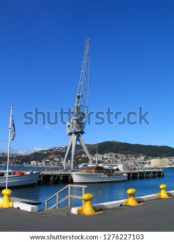 Harbour in Wellington, city of New Zealand