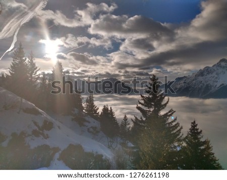Scenic pictures of the mountains near Alp D'Huez