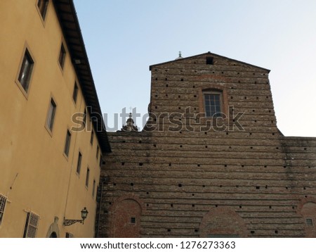  Old church in the city center, Florence, Italy
                              