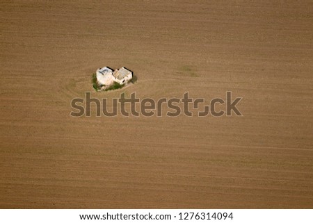 Aerial view of cultivated fields, Mallorca, Balearic Islands, Spain.