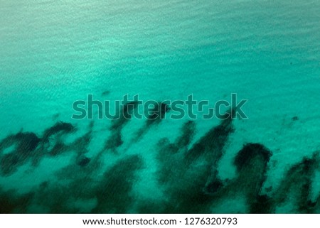 Colours of the sea, aerial view picture, Majorca, Balearic Island, Spain.