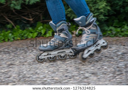 roller skating motion blur
