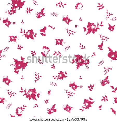 Cute Floral pattern of small flowers. - Images vector illustration
