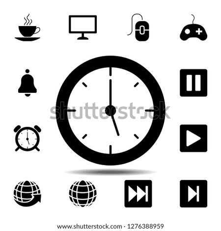 clock, watch, timepiece, timer, timekeeper icon. Simple glyph vector element of web, minimalistic icons set for UI and UX, website or mobile application