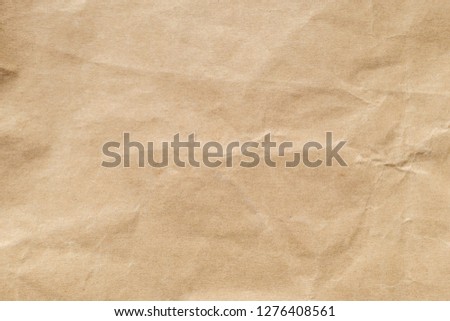 Brown crumpled paper texture for background - Image
