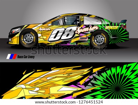 Car decal, truck and cargo van wrap design vector. Modern abstract background for car branding and vehicle livery