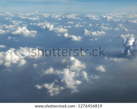 cloudy sky background texture. blue sky and clouds with copy space for text message
