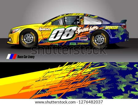 Car decal, truck and cargo van wrap design vector. Modern abstract background for car branding and vehicle livery 