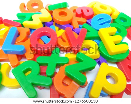 colorful magnets in abc alphabets