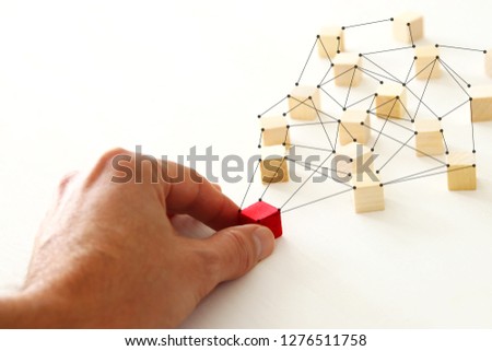 abstract photo of connectivity concept, Linking entities, Hierarchy and HR
