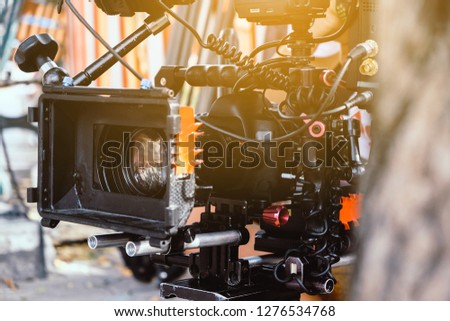 Film production crew,Behind the scenes background