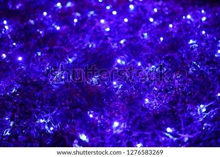 Blue light lamp, beautiful color, blur, abstract background