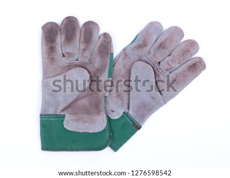 Working gloves isolated on a white solid background